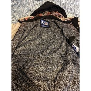 Raiders jacket with customized hood lining